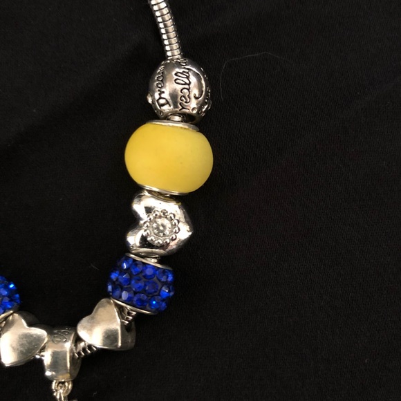 Yellow Princess Charm Bracelet with extender - Picture 3 of 5